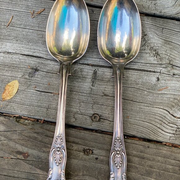 Lot of 2 Vintage 1900s Silver Spoons - Picture 5 of 7